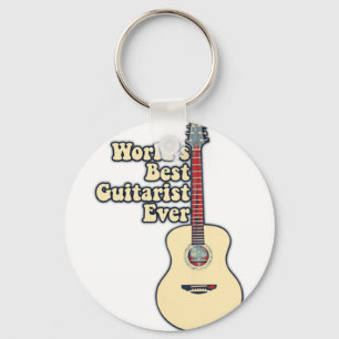 World's best guitarist ever. motivational quotes key ring