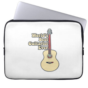 World's best guitarist ever. motivational quotes laptop sleeve