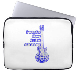 World's best guitarist ever. vintage blue laptop sleeve