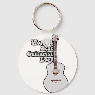 World's best guitarist ever. vintage colorful key ring