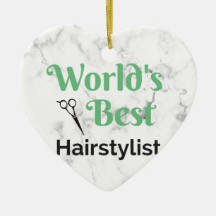 World's Best Hair Stylist Ceramic Tree Decoration