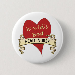 World's Best Head Nurse 6 Cm Round Badge