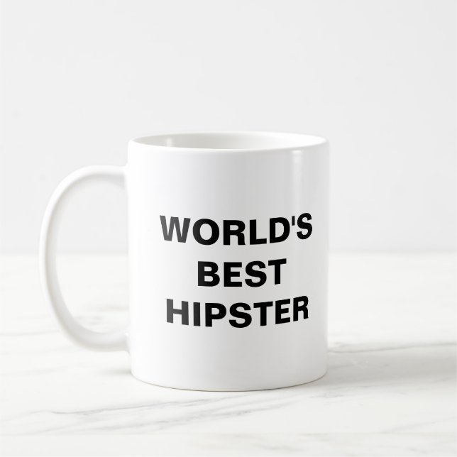 World's best Hipster Coffee Mug (Left)