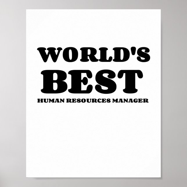 WORLD'S BEST HUMAN RESOURCES MANAGER POSTER (Front)