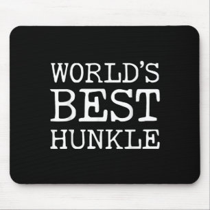Worlds Best Hunkle Funny Uncle Joke Fathers Day Mouse Pad