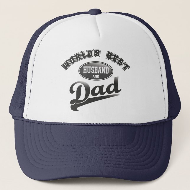 World's Best Husband & Dad Trucker Hat (Front)