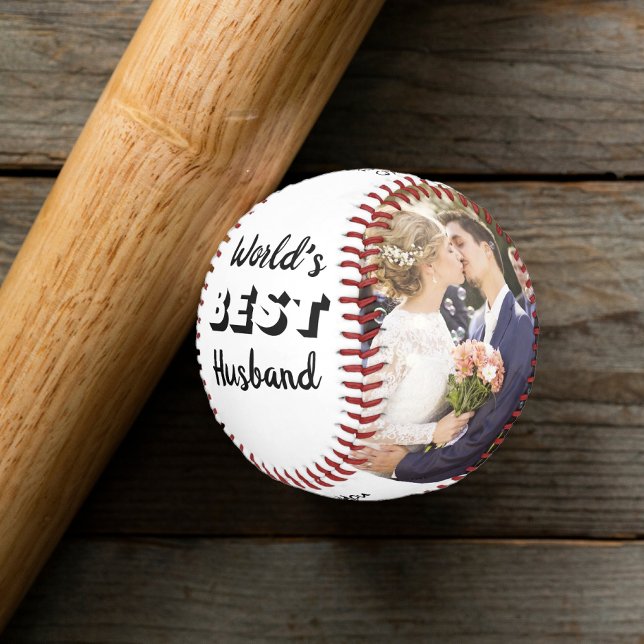 World's Best Husband Personalised Photos Baseball (Creator Uploaded)