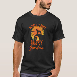 World's Best Husky Grandma Cute Siberian Husky Gra T-Shirt