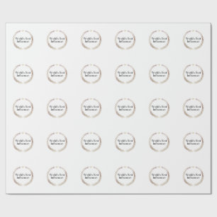 World's Best Influencer T-Shirt Funny Content Crea Wrapping Paper