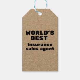 World's Best Insurance Sales Agent Gift Tags