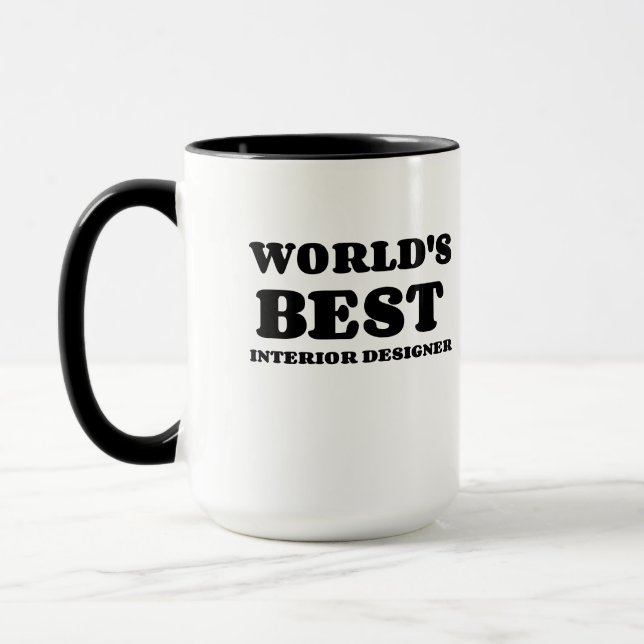 WORLD'S BEST INTERIOR DESIGNER MUG (Left)