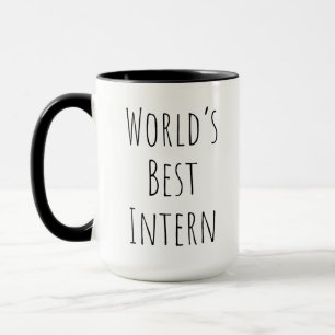 World's Best Intern Black Mug