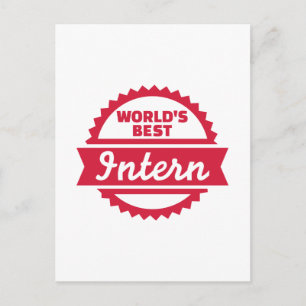 World's best Intern Postcard