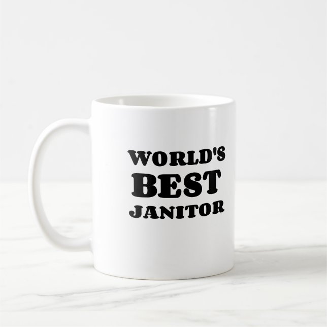 WORLD'S BEST JANITOR COFFEE MUG (Left)