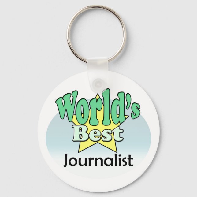 World's Best Journalist Key Ring (Front)