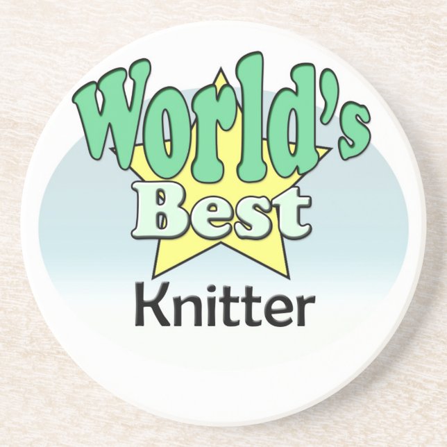 World's best Knitter Coaster (Front)