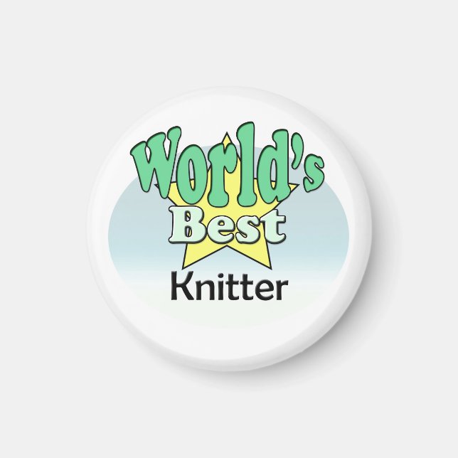World's Best Knitter Magnet (Front)
