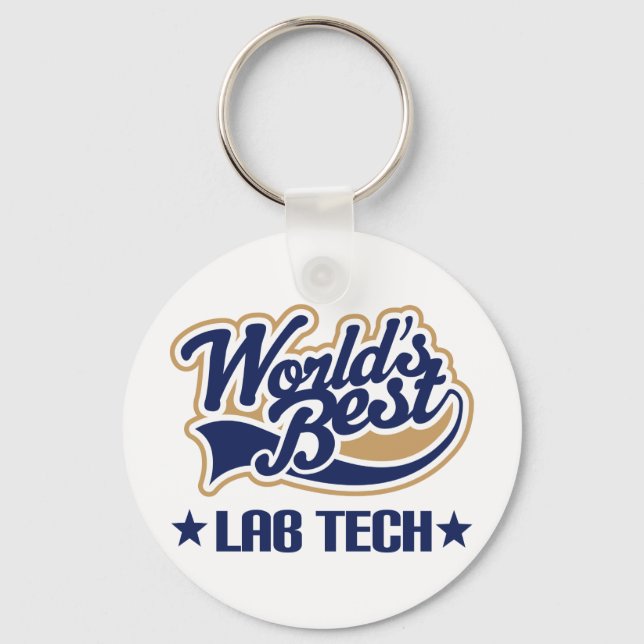 Worlds Best Lab Tech Key Ring (Front)
