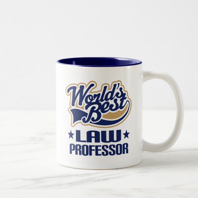 Worlds Best Law Professor Two-Tone Coffee Mug (Right)