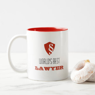 World's Best Lawyer Attorney At Law Shield Mug