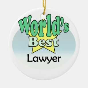 World's best Lawyer Ceramic Ornament