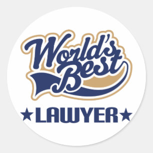 Worlds Best Lawyer Classic Round Sticker