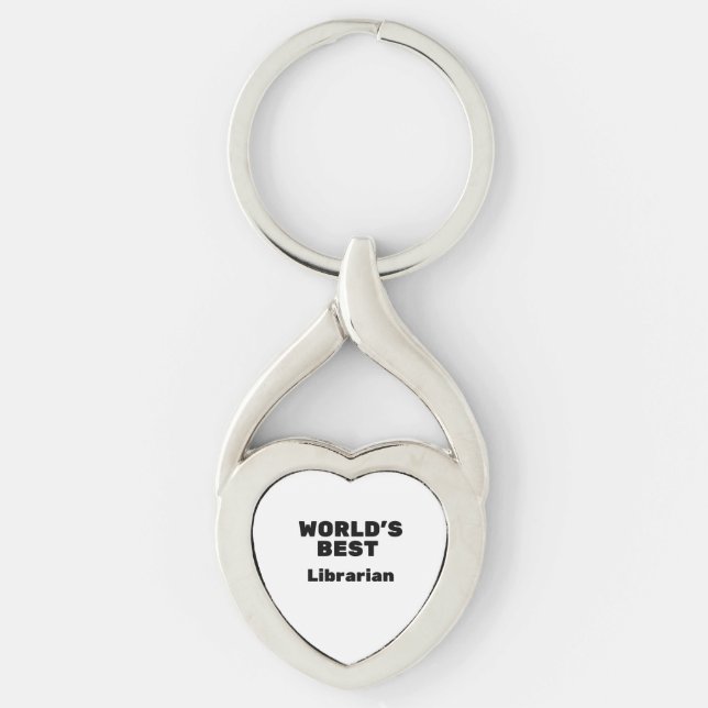 World's Best Librarian Key Ring (Front)