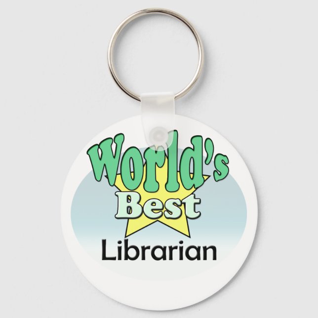 World's Best Librarian Key Ring (Front)