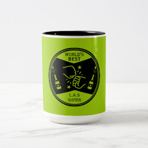 World's Best Like A Sister Two-Tone Coffee Mug