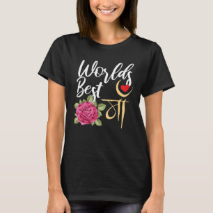 Worlds Best Maa Hindi Mum Rose Mothers day T-Shirt