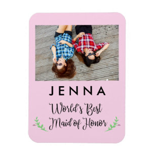 World's Best Maid of Honour Custom Photo Magnet