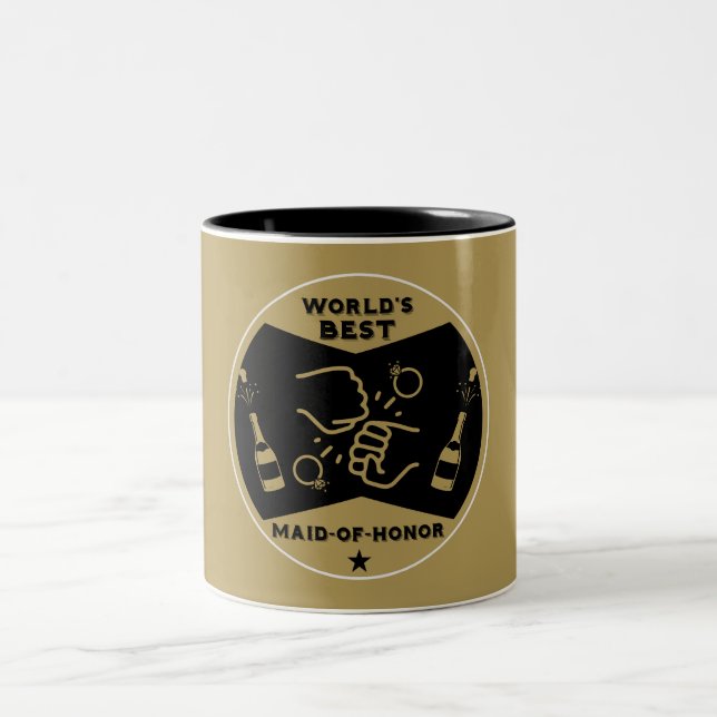 World's Best Maid Of Honour Two-Tone Coffee Mug (Center)