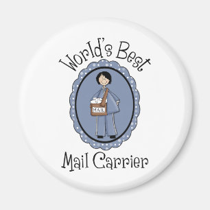 World's Best Mail Carrier Female Gifts and Tees Magnet