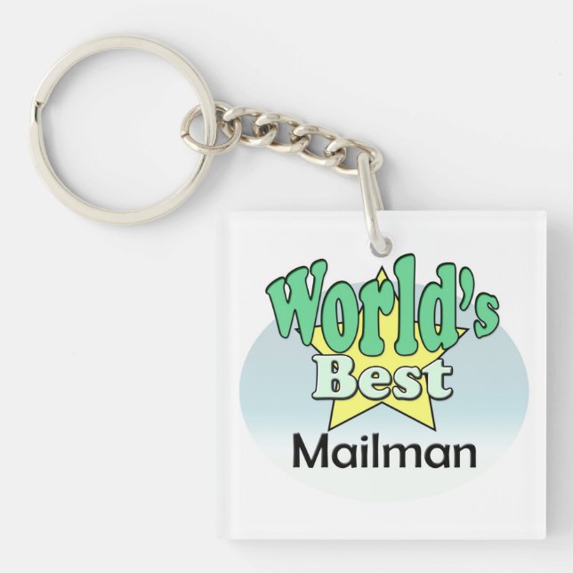 World's best Mailman Key Ring (Front)