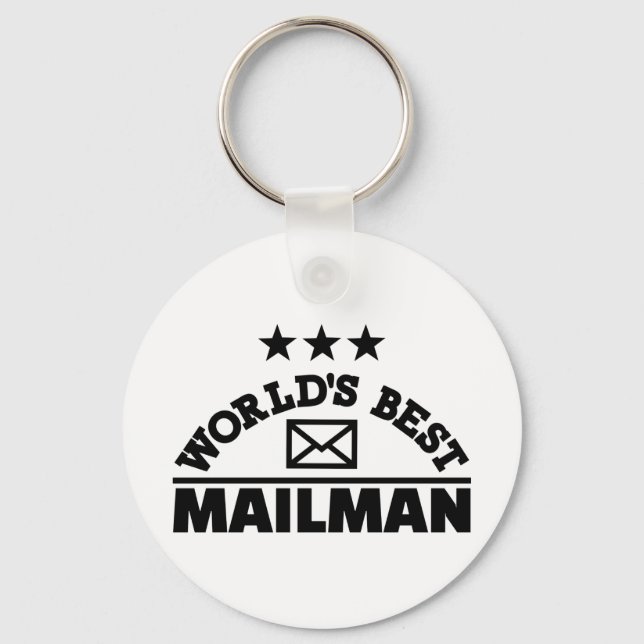 World's best mailman key ring (Front)