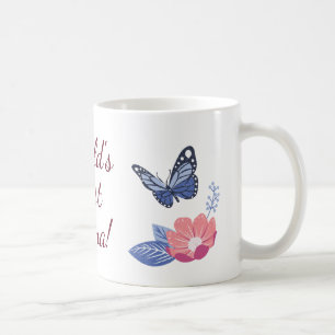 World's Best Mama Mug, Butterfly Floral Coffee Mug
