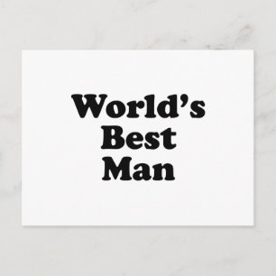 World's Best Man Postcard