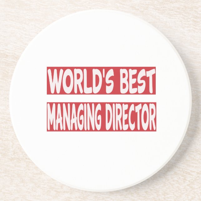 World's Best Managing Director. Coaster (Front)