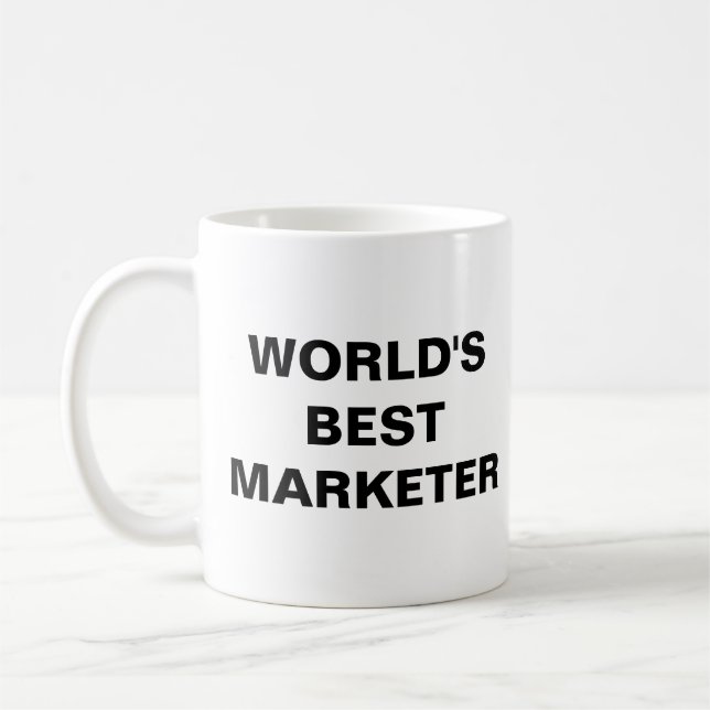 World's best marketer coffee mug (Left)