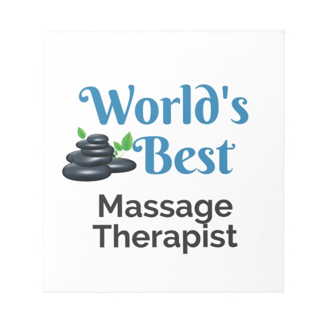 World's Best massage therapist Notepad (Front)