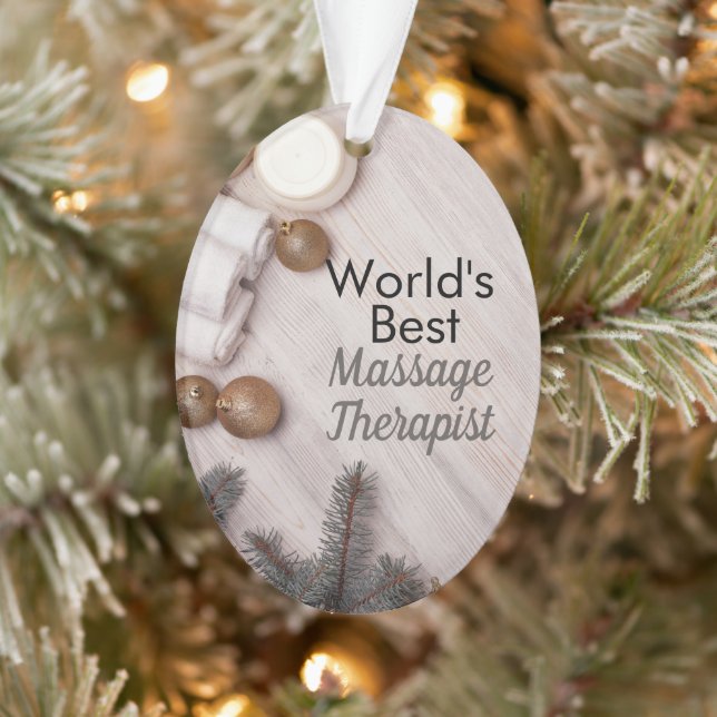 World's best massage therapist ornament (Tree)