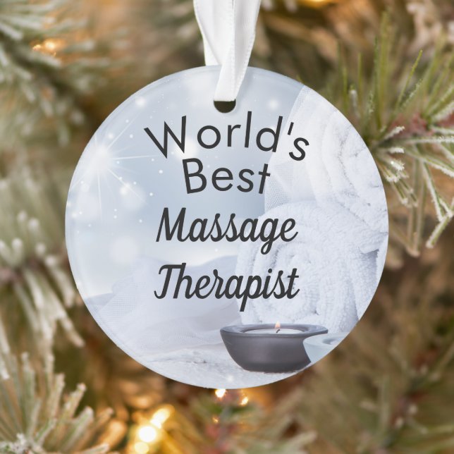World's best massage therapist ornament (Tree)