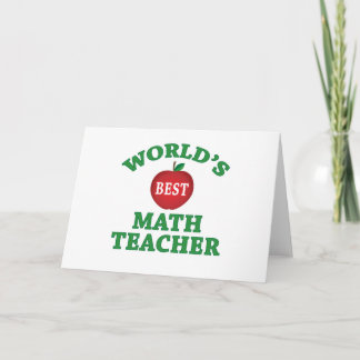 World's Best Math Teacher Card