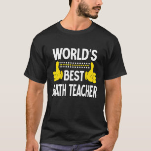World's Best Math Teacher Job Title Profession Mat T-Shirt