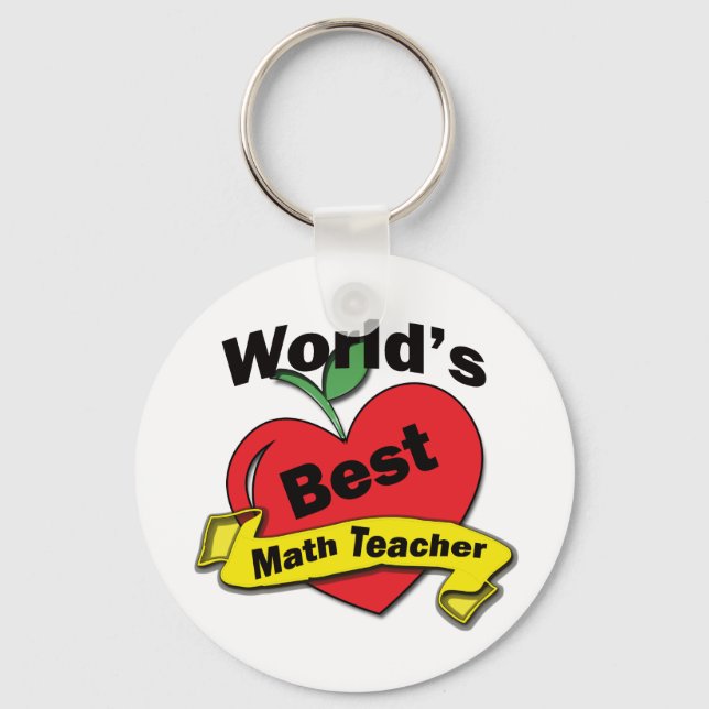 World's Best Math Teacher Key Ring (Front)