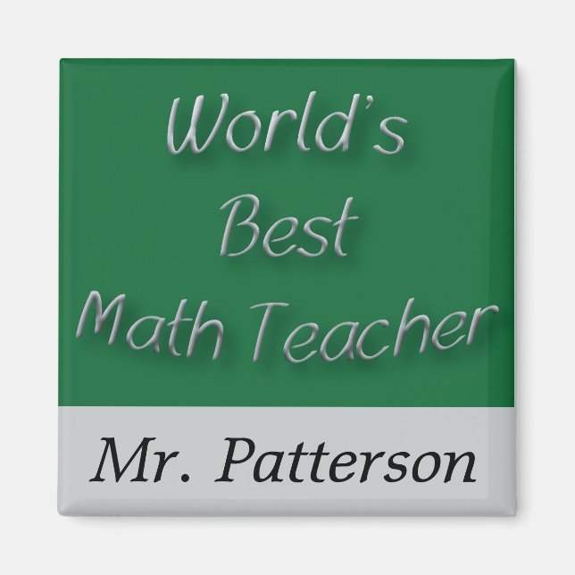 World's Best Math Teacher Magnet (Front)