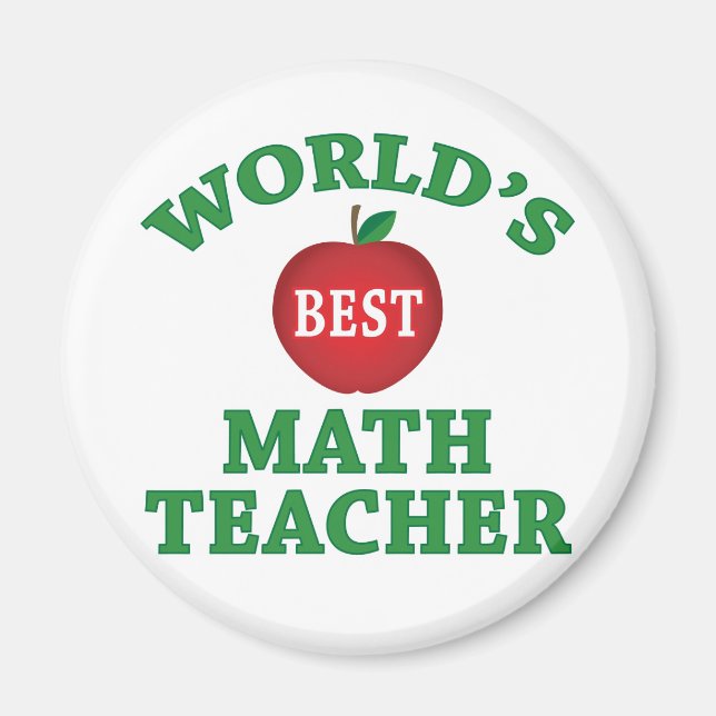 World's Best Math Teacher Magnet (Front)