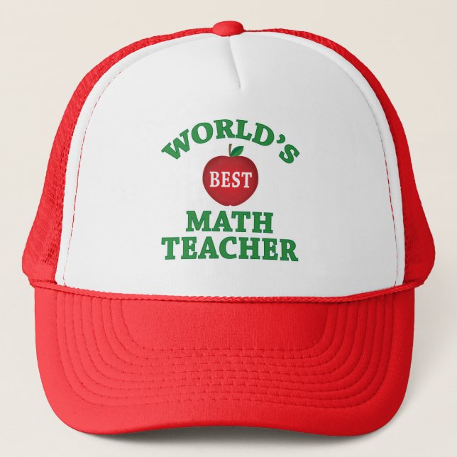 World's Best Math Teacher Trucker Hat (Front)