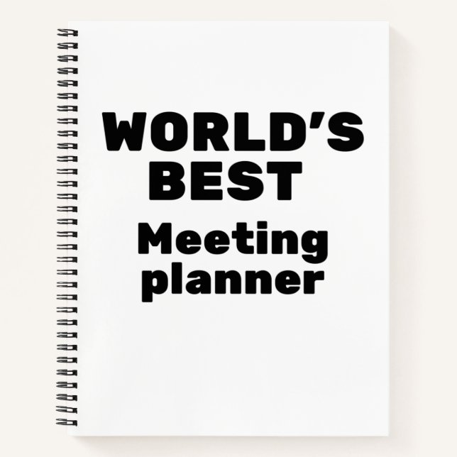 World's Best Meeting Planner Notebook (Front)