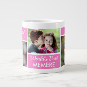 World's Best Mémère Photo Collage Giant Coffee Mug
